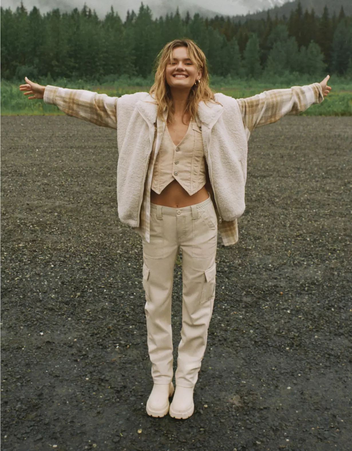 AE Stretch High-Waisted Vegan Leather Straight Cargo Pant 3 AE Stretch High-Waisted Vegan Leather Straight Cargo Pant