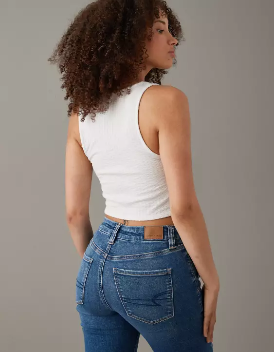 AE Cropped Cinch-Front Tank Top 4 AE Cropped Cinch-Front Tank Top - Image 2