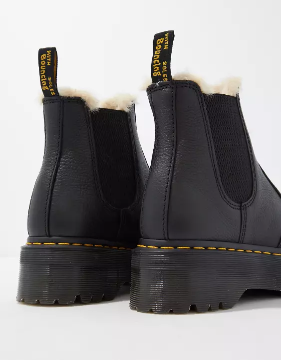 Dr. Martens Women's 2976 Faux Fur-Lined Platform Chelsea Boot 5 Dr. Martens Women's 2976 Faux Fur-Lined Platform Chelsea Boot - Image 3