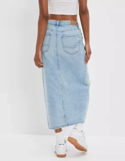 AE Dreamy Drape Low-Rise Denim Maxi Skirt 7 AE Dreamy Drape Low-Rise Denim Maxi Skirt -American Eagle Online Shop 8332 7489 936 ob